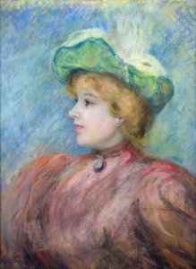 Porträtt av Mademoiselle Dieterle (pastell på papper)